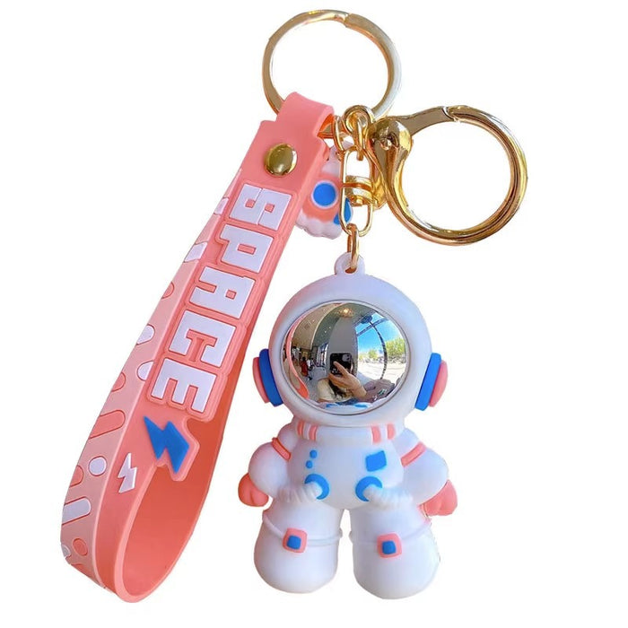 Wholesale Cartoon astronaut keychain schoolbag pendant cute astronaut pendant couple key