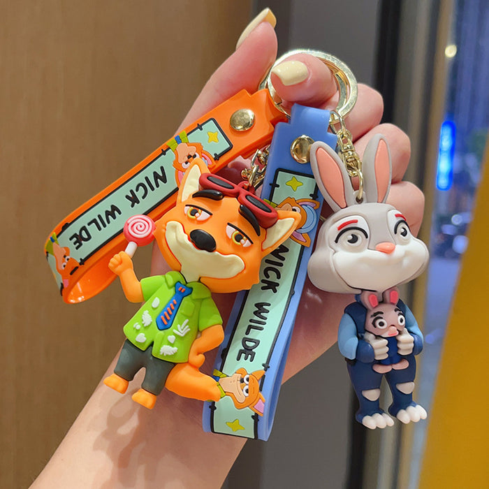 Wholesale Cartoon keychain anime hanging decoration rabbit plush keychain