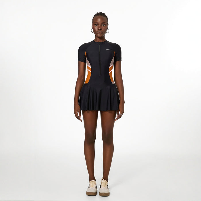 Wholesale New sports swimsuit one-piece flat corner conservative swimming suit