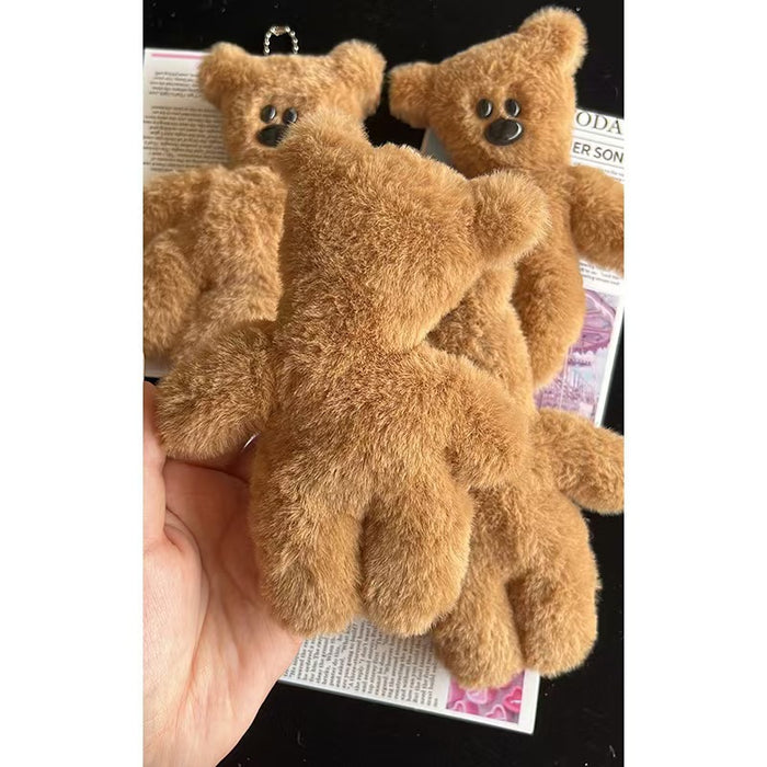 Wholesale 5pcs/set Cute Plush Explosions Teddy Bear Squeaks Pendant Schoolbag Pendant for Girlfriend Gift