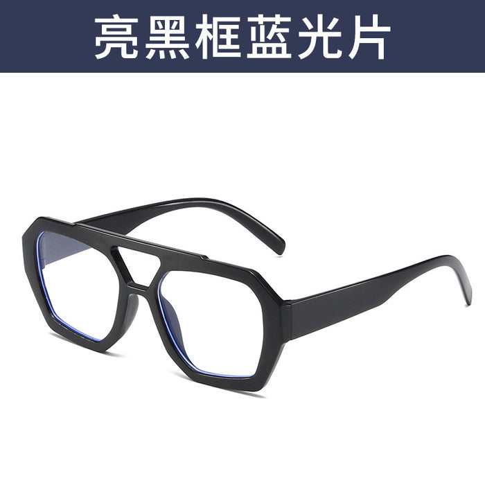 Wholesale Large frame polygonal sunglasses for women, fashionable and personalized sunglasses, internet famous retro street photography glasses