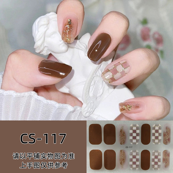 Wholesale No-bake Gel Waterproof Long-lasting 3D Nail Stickers JDC-NS-ARS003