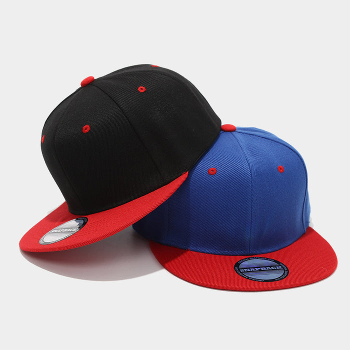 Wholesale Two-tone color block hip-hop cap unisex flat-brimmed baseball cap