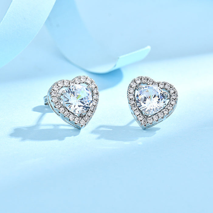 Wholesale Love earrings, light luxury temperament, heart-shaped earrings