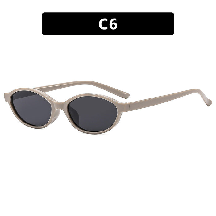 Wholesale Fashion oval small frame sunglasses street photography sunglasses personalized sunglasses