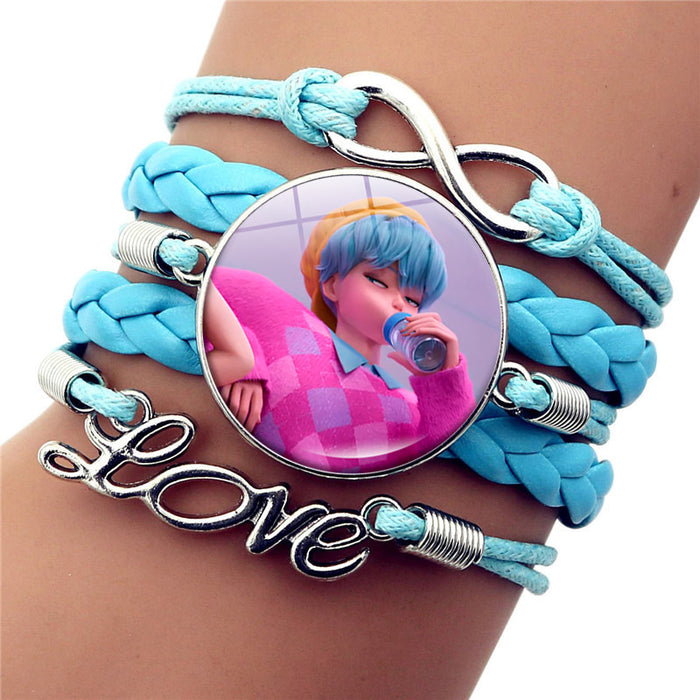 Wholesale K-POP Bracelet for Women,  Anime Cartoon Merchandise Leather Accessories