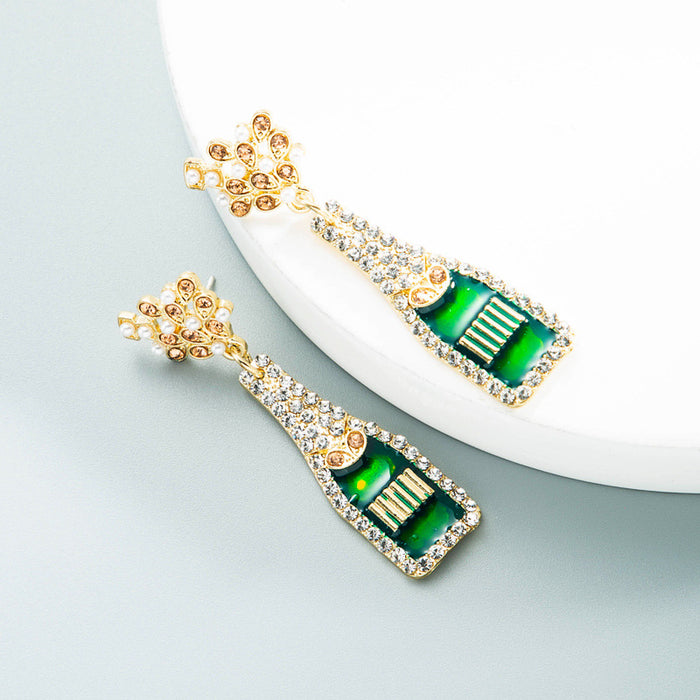 Wholesale Trendy and creative design, alloy inlaid with pearls and rhinestones, earrings and accessories