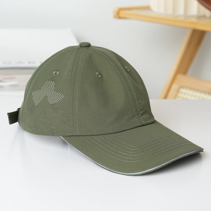Wholesale Quick drying waterproof baseball cap, casual duckbill cap, perforated breathable reflective cap