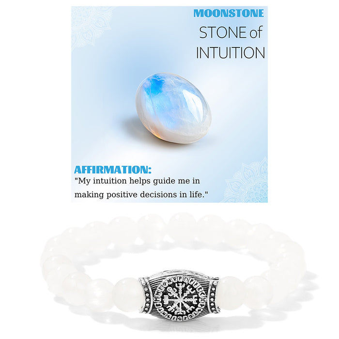 Wholesale Viking symbol bracelet with stone and gemstone bracelet