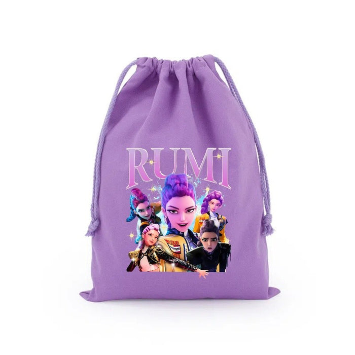 Wholesale Cartoon Canvas Drawstring Storage Bag Handbags