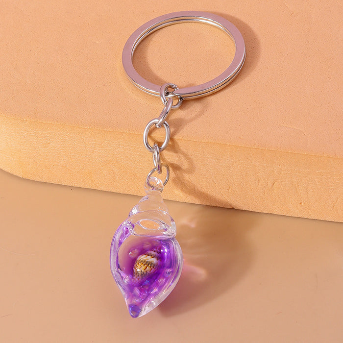 Wholesale Creative glow-in-the-dark conch keychain