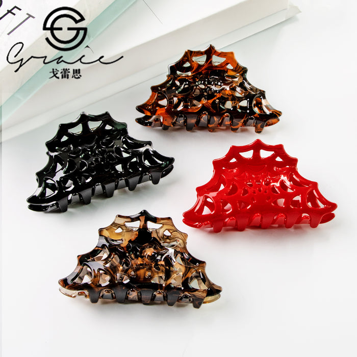 Wholesale  Web Hairpin Acrylic Jewelry Hollow Grab Clip