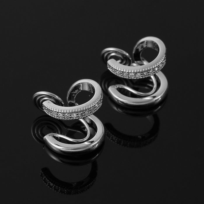 Wholesale Ear Clip Cold Style Double Ear Ring Elegant Earrings Earrings for Women