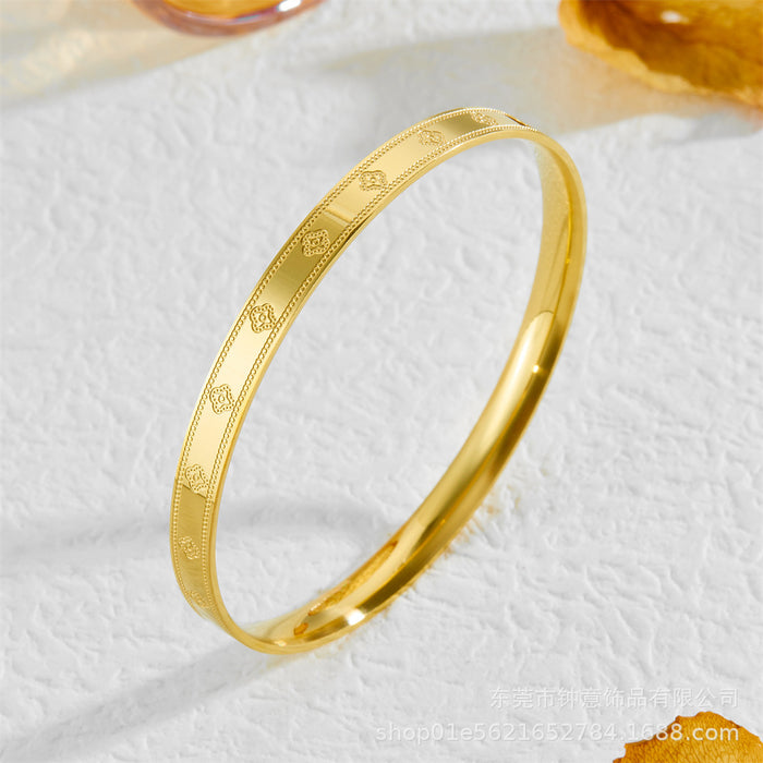 Wholesale Solid bracelet titanium steel gold bracelet