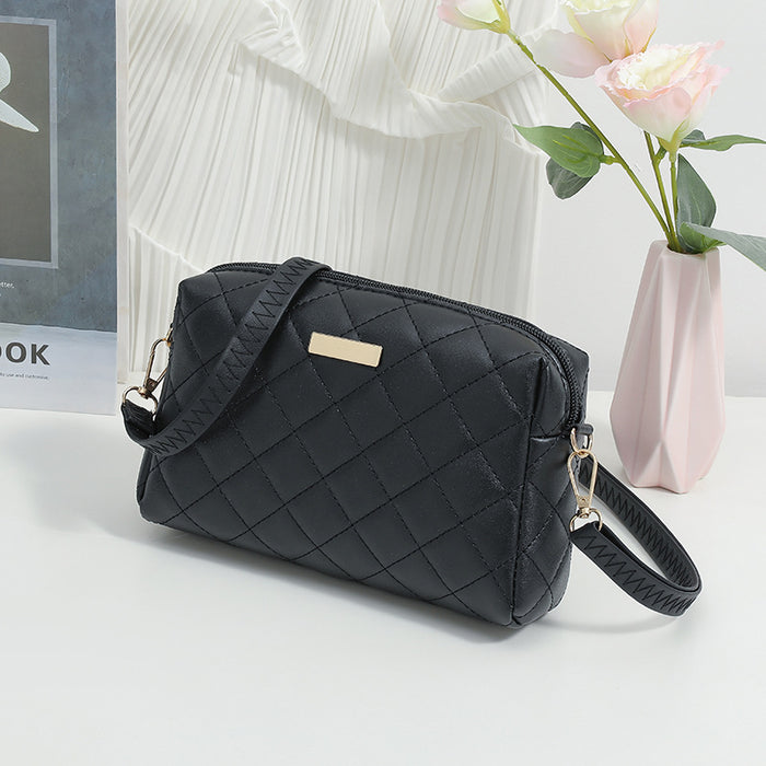 Wholesale Women's Bags Diamond Grid Bags New Fashionable Makeup Bags Niche Design Single Shoulder Crossbody Bags JDC-SD-JF005