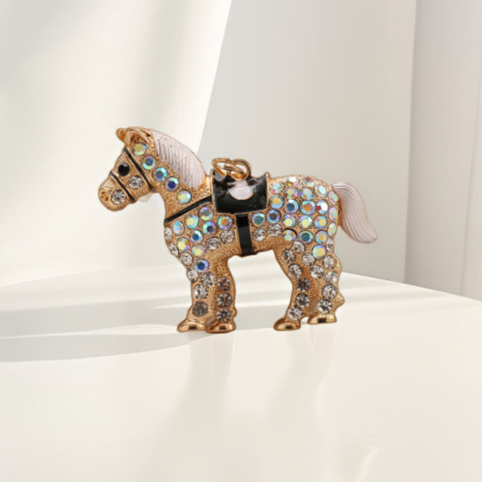 Wholesale Diamond Pony Keychain Alloy Animal Pendant Bag Key Pendant