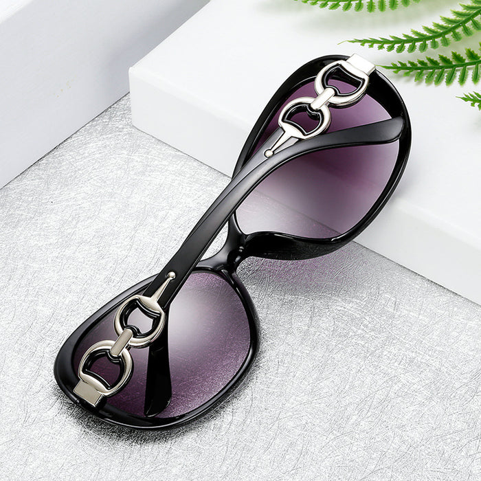 Wholesale Fashionable outdoor driving sunglasses with large frame and classic double ring sunglasses
