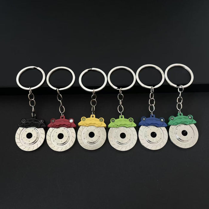 Wholesale Brake Disc Wheel Metal Keychain Car Brake Waist Hanging Key Ring Chain Pendant
