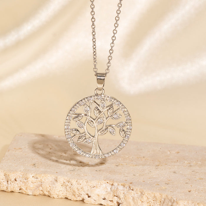 Wholesale Gold-plated copper micropaved zirconia necklace