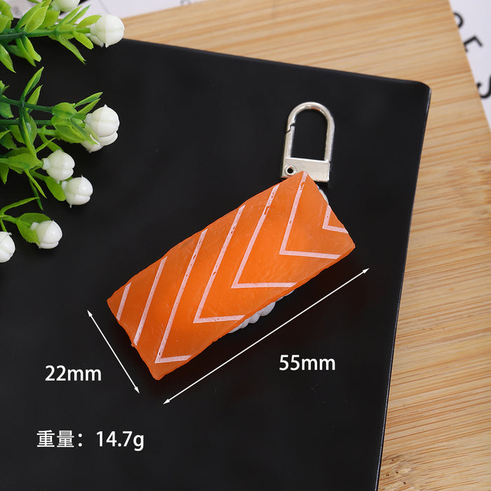 Wholesale PVC Sushi Keychain Food Toy Accessory for Bag Charm or DIY Craft Gift MOQ≥2