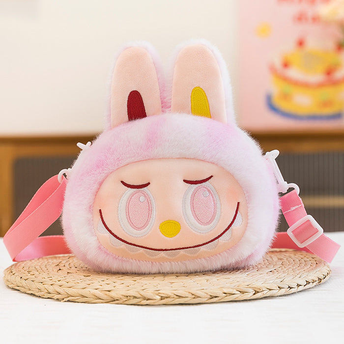 Wholesale Colorful Plush Shoulder Bag Plush Toy Cute Big-Headed Doll Girls and Children' s Bags