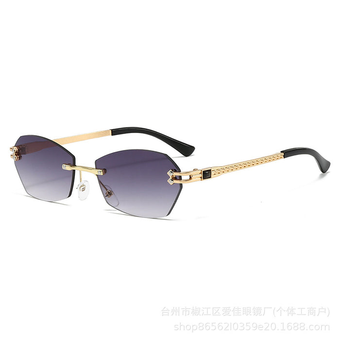 Wholesale New Sunglasses Classic Frameless Cut Edge Sunglasses Metal Sunglasses