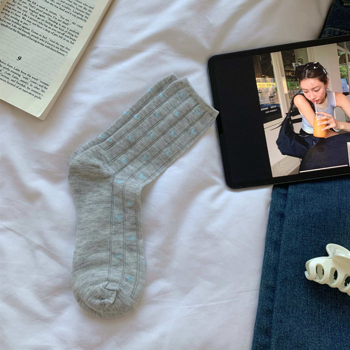 Wholesale Socks, color blocked, polka dot, heart-shaped, mid tube, high tube, stacked socks