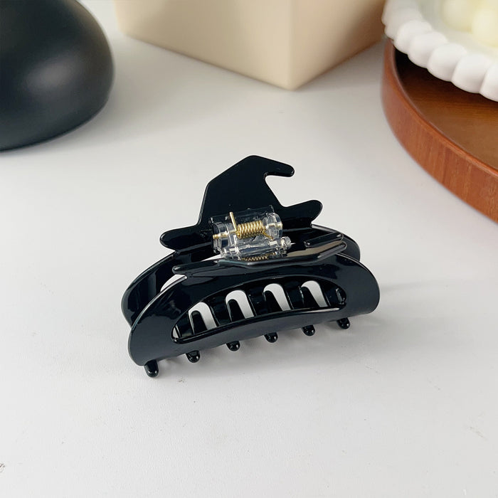 Wholesale Chic Hair Clips Black Magic Hat Pumpkin Skull Shark Claw Gripper Hair Accessories
