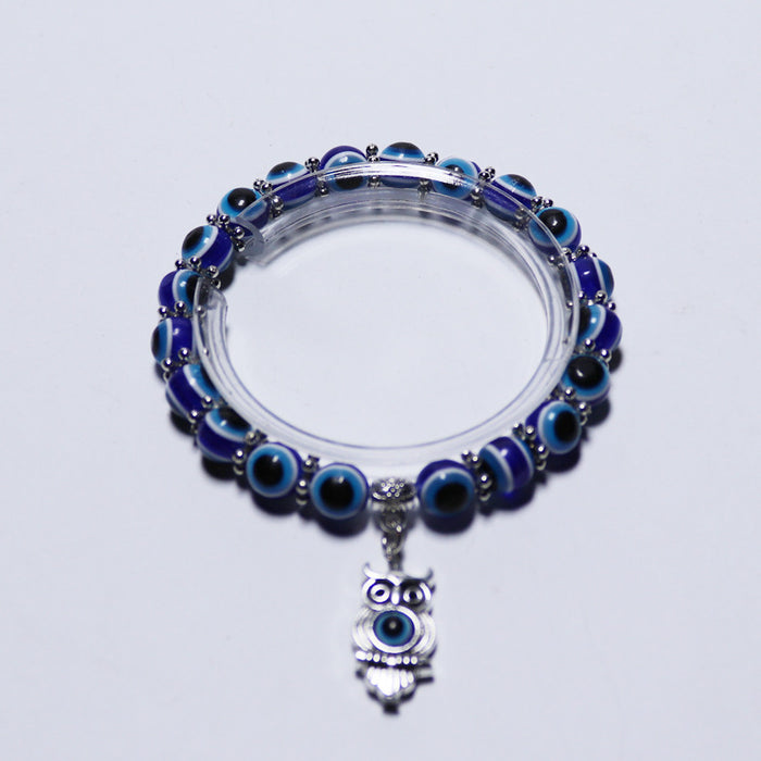 Wholesale Retro Blue Eyes Devil's Eye Bracelet Bracelet Butterfly Turtle Elephant Fatima's Hand Pendant