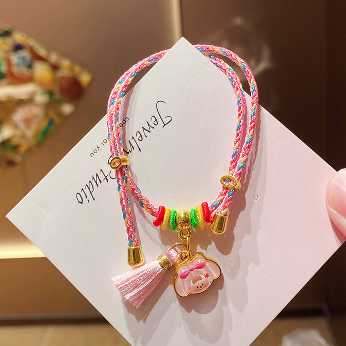 Wholesale Oriental Style Colorful Woven Rope Tassel Bracelet MOQ≥2
