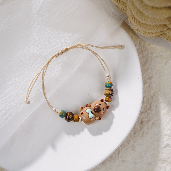 Wholesale Bracelet Cute Resin Bear Student Small Animal Children's Hand Rope Women