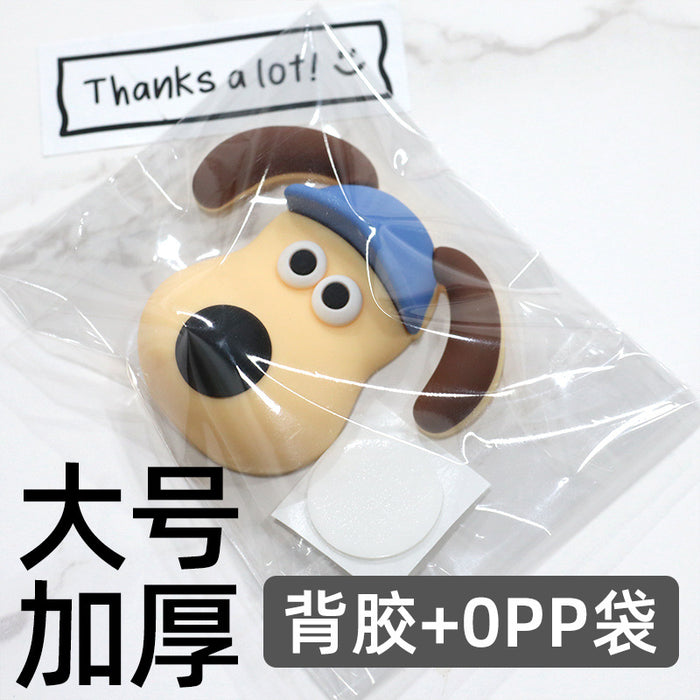 Wholesale 5pcs Cartoon Soft Rubber  Accessories Mobile Phone Shell Patch Hole Shoes Mouthwash Cup Three-dimensional Sticker  Puppy