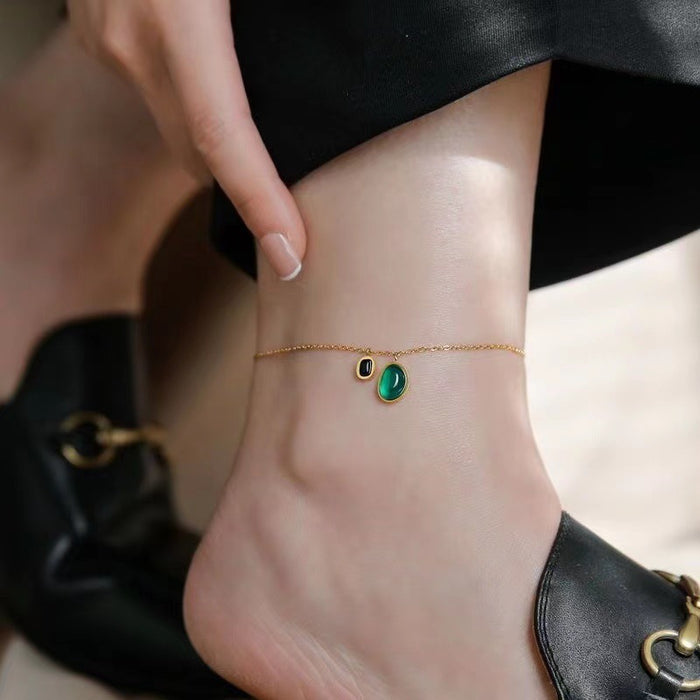 Wholesale Non-fading anklet,  trendy summer titanium steel anklet