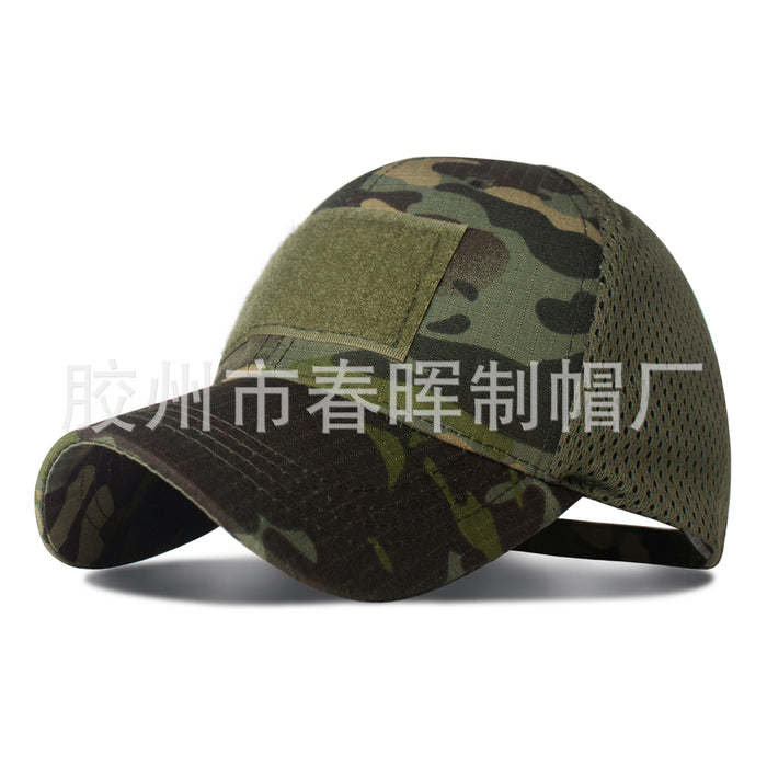 Wholesale New camouflage baseball cap, military fan sun hat, grid duckbill cap, python patterned military training cap