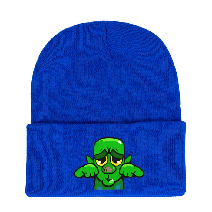 Wholesale Cartoon knitted hat colorful wool hat  parent child warm hat