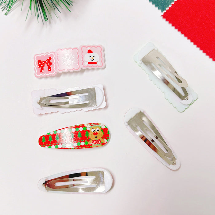 Wholesale Christmas Cartoon Pattern Hair Clips Set Sweet