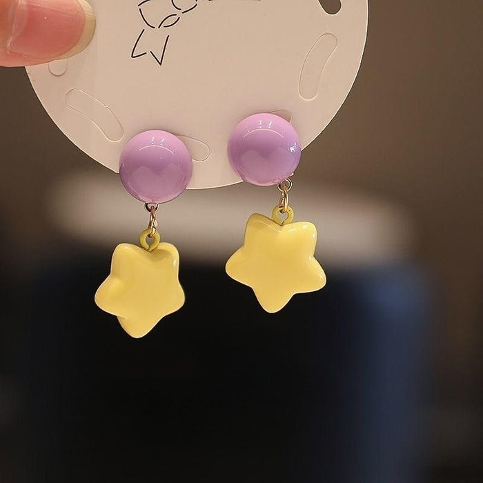 Wholesale  Sweet Casual Easiest Star Earrings