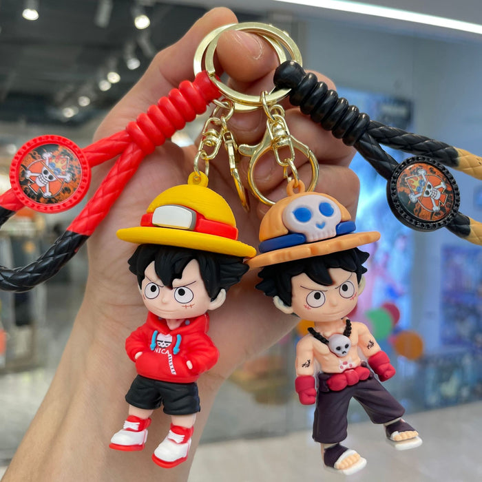 Wholesale Cross border cartoon anime keychain 3D doll car keychain backpack pendant small gift wholesale
