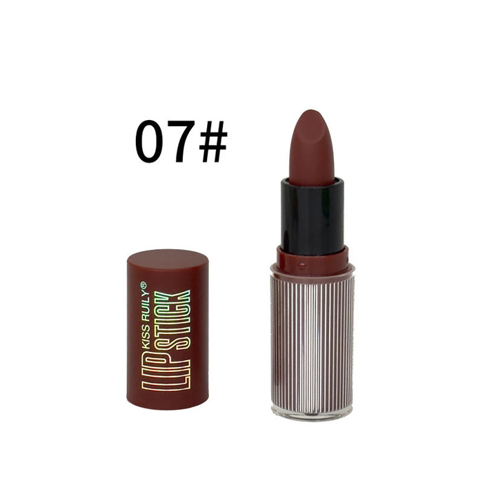 Wholesale 12 color lipstick, bare color, matte matte finish, lip gloss that does not fade, moisturizing lips