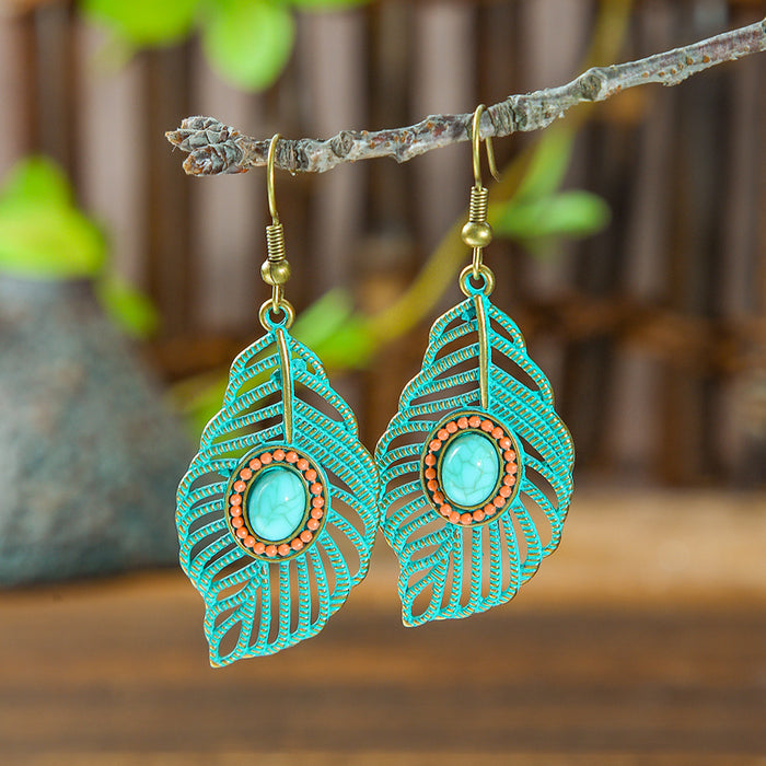 Wholesale Bohemian Geometric Hollow Tassel Earrings for Party Fashion Accessory MOQ≥2