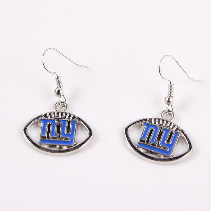 Wholesale team earrings earrings  rugby shape earrings lightning cowboy chief pirate Steelman