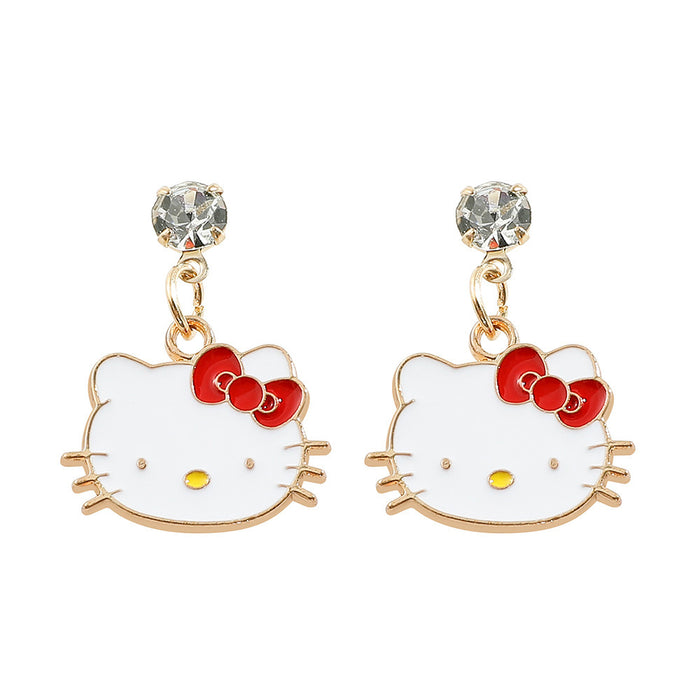 Wholesale Cartoon Cute Alloy Oil Drop Earrings JDC-ES-ShaoH009