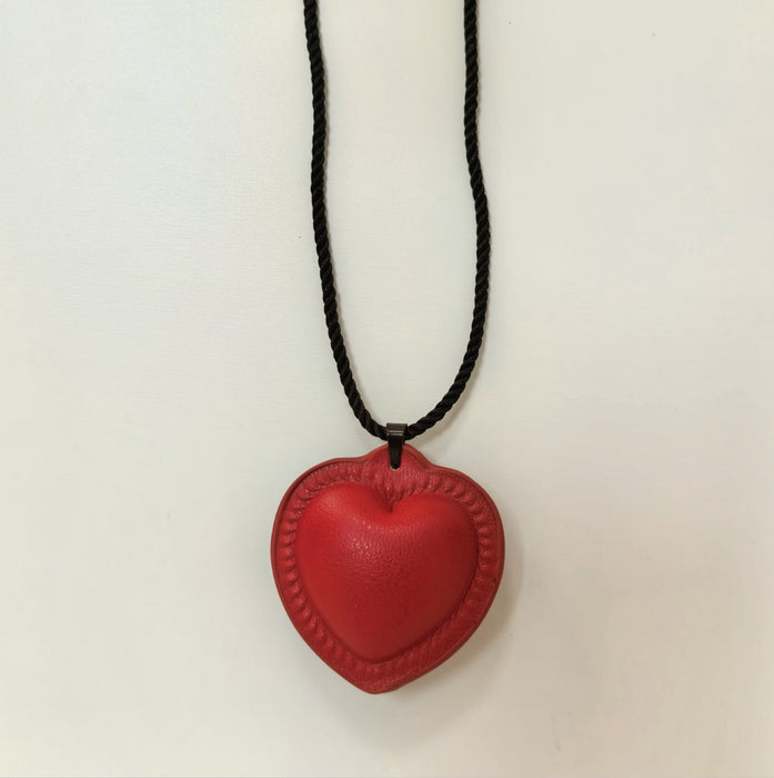 Wholesale Leather Love Necklace Hemp Rope Peach Heart Cool Style All-match Adjustable Cute Spice Girl Heart Necklace