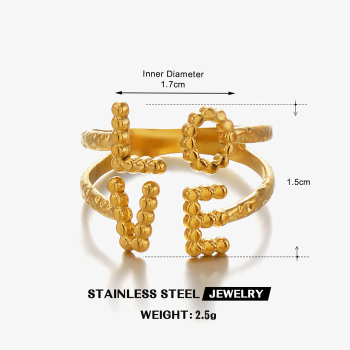 Wholesale Fashionable and trendy gold-plated design open ring