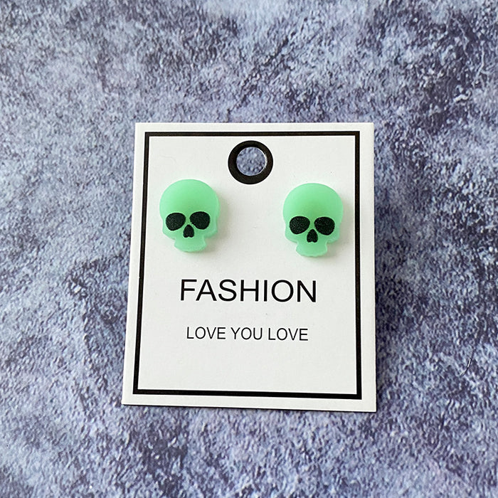 Wholesale  ghost cat luminous stud earrings holiday cute horror female earrings