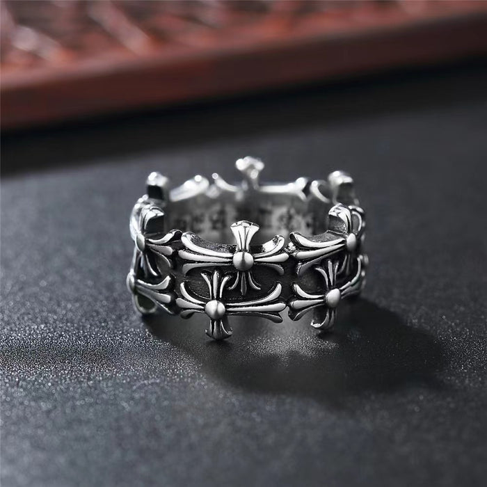 Wholesale Alloy Cross Opening Ring JDC-RS-Yud025