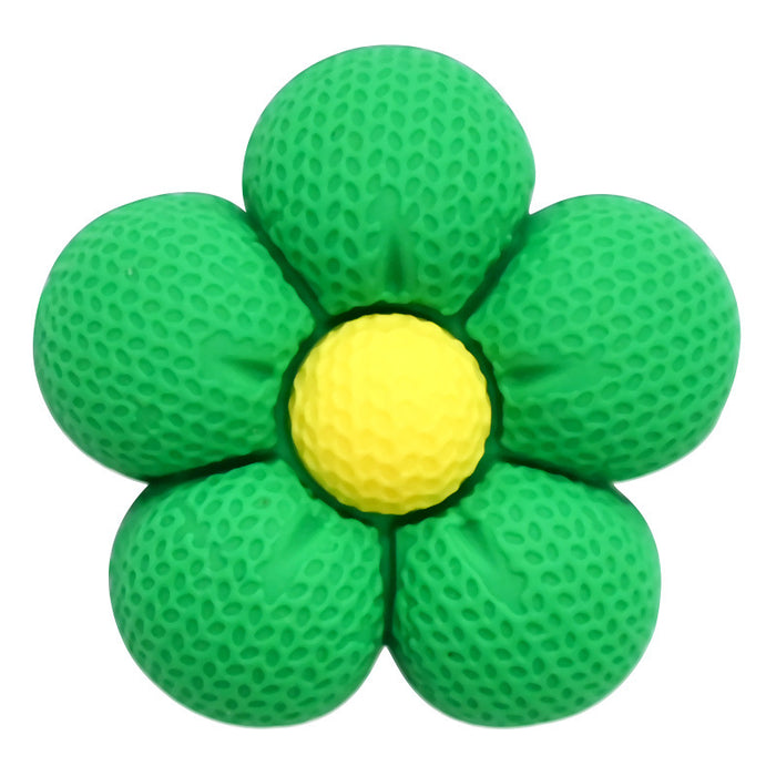 Wholesale Cartoon five petal flower 3D three-dimensional DIY hole shoe buckle PVC soft rubber detachable decorative accessory