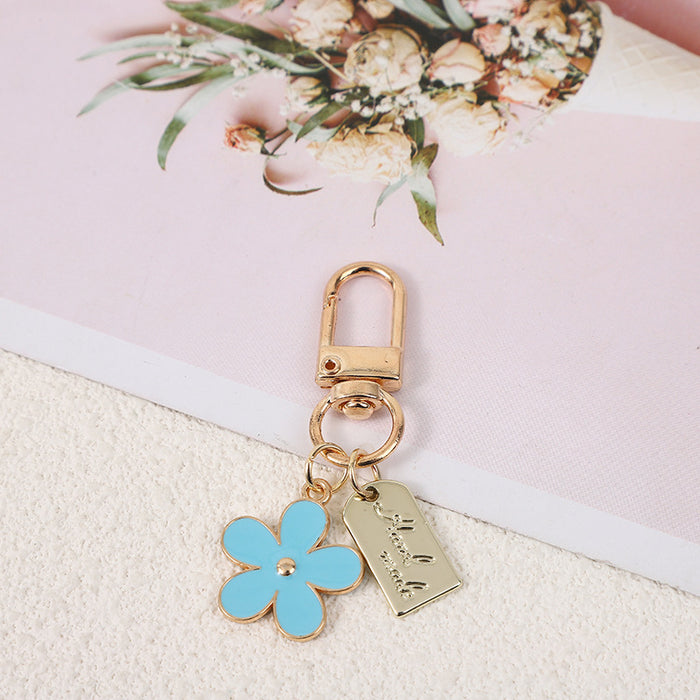 Wholesale Metal Multi-color Flower Keychain Bluetooth Headset Protective Case Accessories