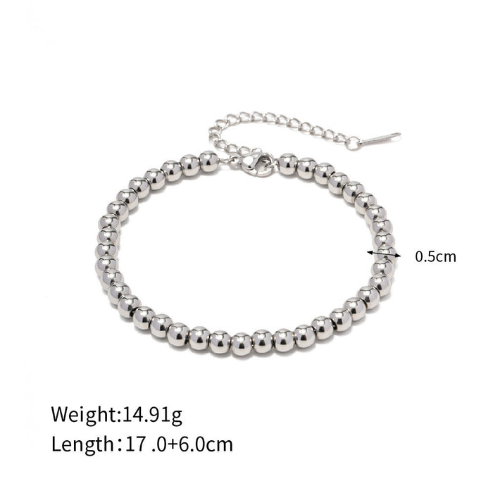Wholesale Stainless steel bracelet, minimalist new titanium steel bracelet, steel ball bracelet