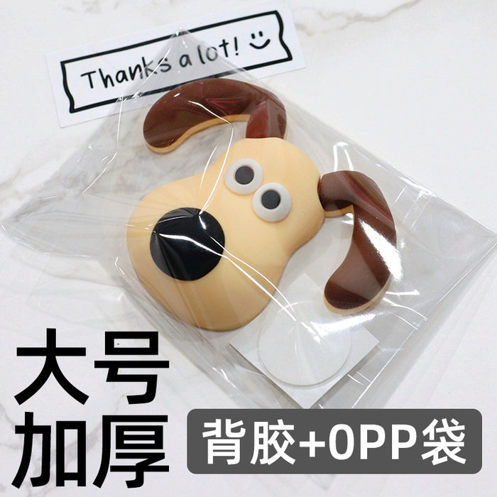 Wholesale 5pcs Cartoon Soft Rubber  Accessories Mobile Phone Shell Patch Hole Shoes Mouthwash Cup Three-dimensional Sticker  Puppy